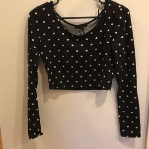Polka dot crop top